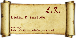 Lédig Krisztofer névjegykártya