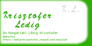 krisztofer ledig business card