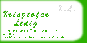 krisztofer ledig business card